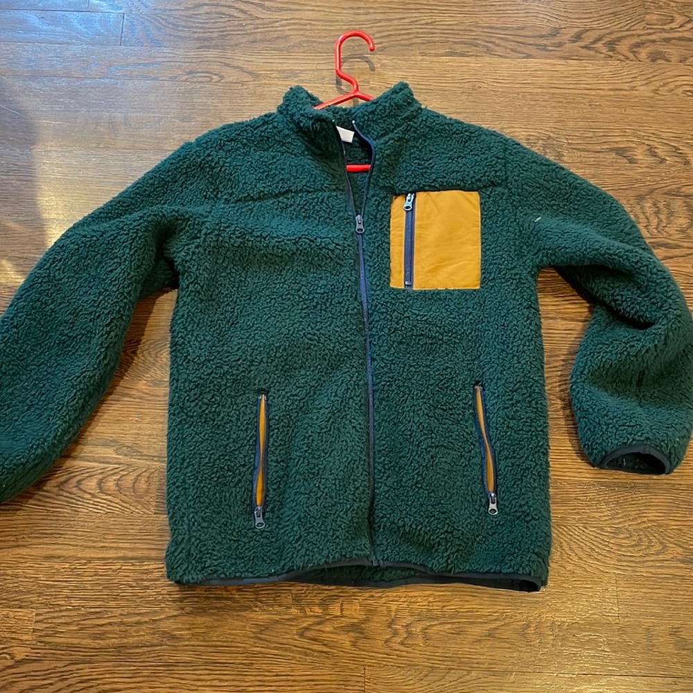 Green fuzzy fleece